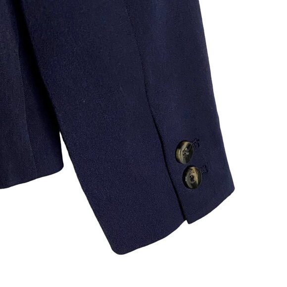 H&M Women's Navy Single Breasted Pleated Blazer - Picture 6 of 7